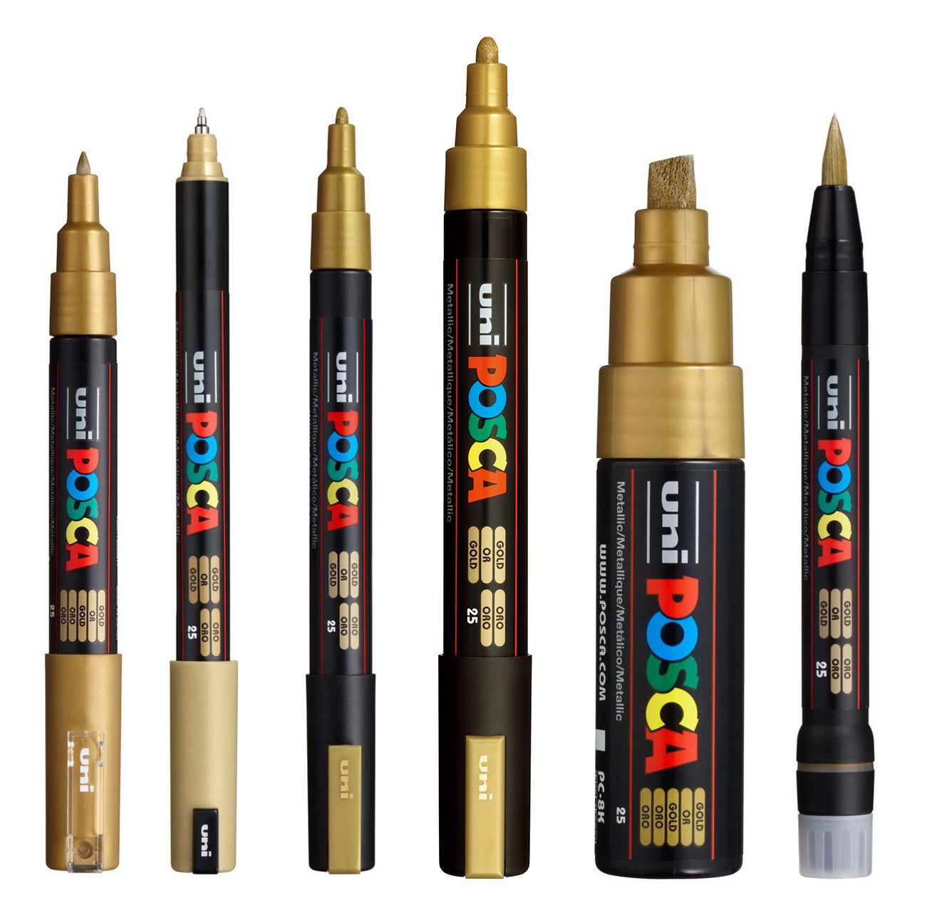 UNI POSCA Marker GOLD verschiedene Stärken