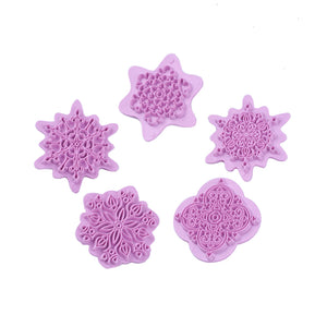 Prägestempel-Set Ornamente 60x15mm 5 Stück