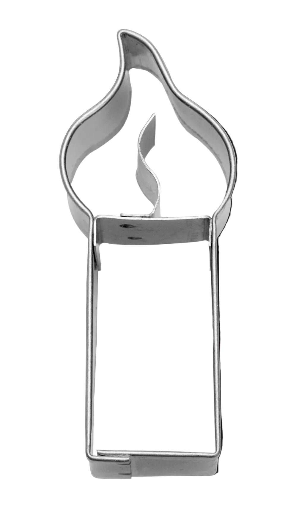 Ausstechform mit Prägeeinsatz Kerze aus Edelstahl 5,5cm