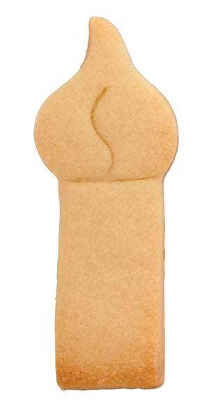 Ausstechform mit Prägeeinsatz Kerze aus Edelstahl 5,5cm