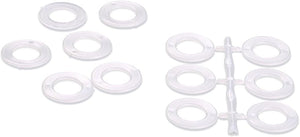 Häkelringe flach weiß 26mm 96 Stück