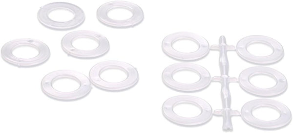 Häkelringe flach weiß 26mm 96 Stück