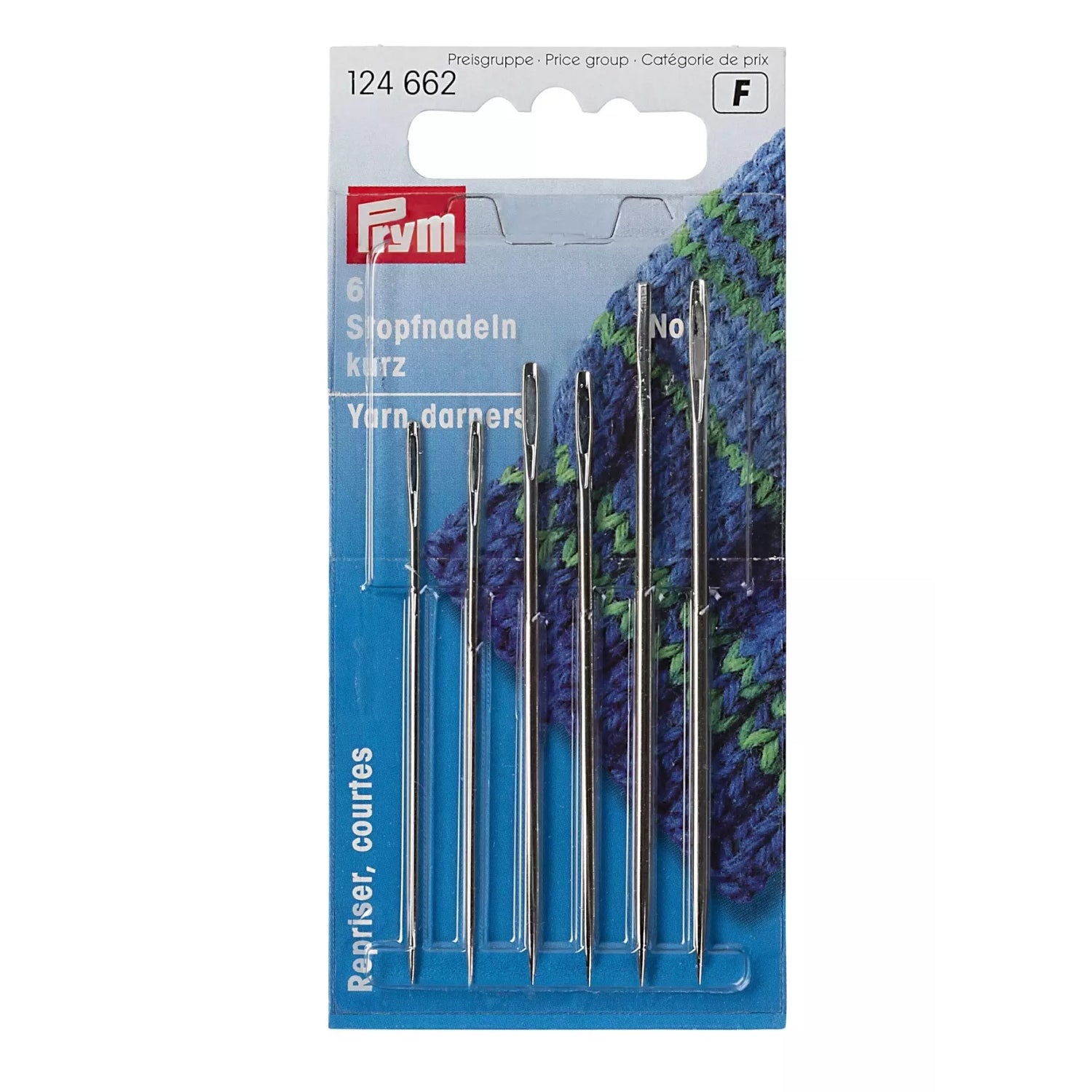 PRYM Stopfnadeln kurz Nr. 5/0-1/0  sortiert silberfarbig 6 Stück