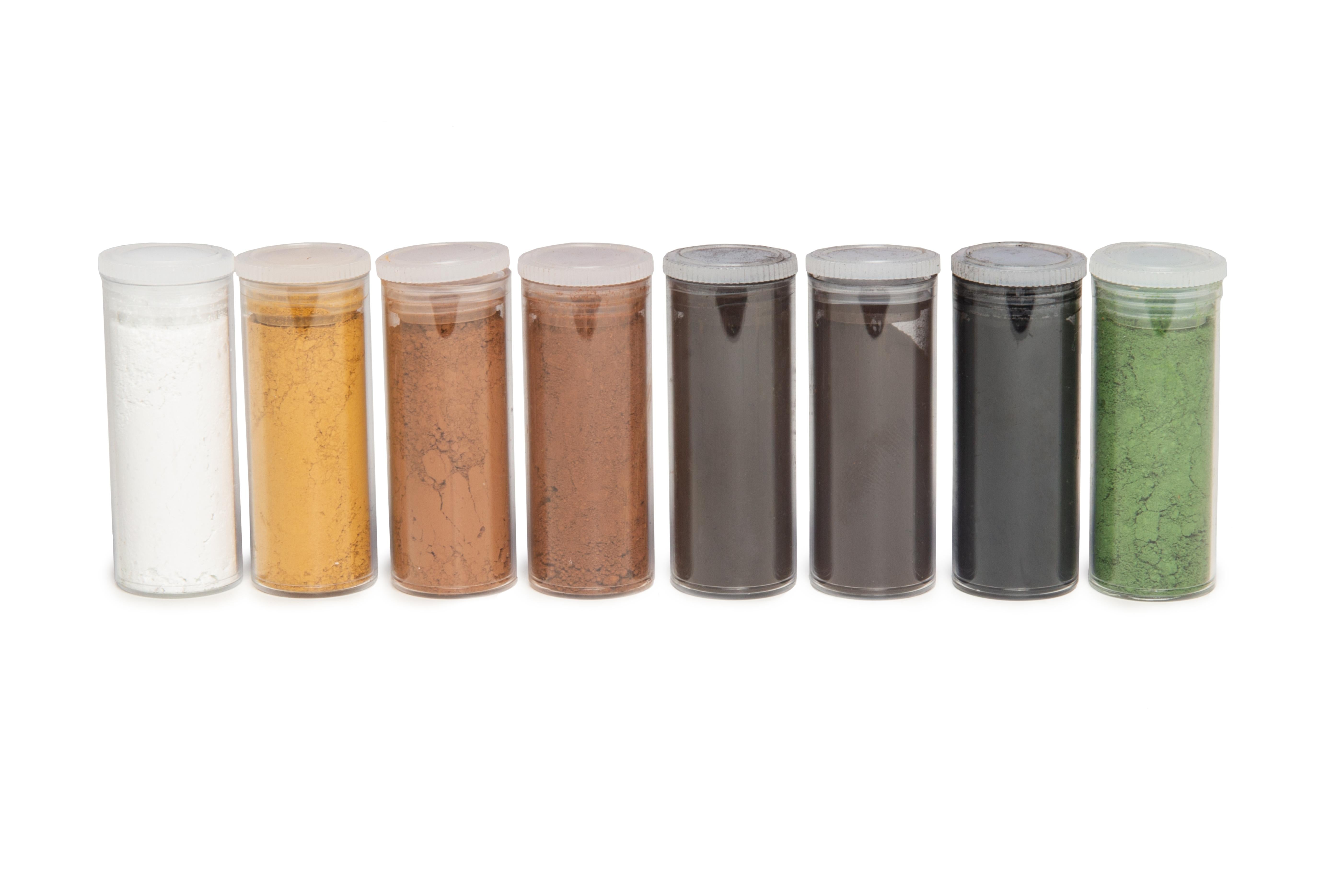 Pulverfarben Erdtöne-dunkel Mix 8x10ml Farbpigment