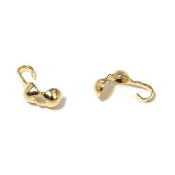 Quetschkalotte goldfärbig 9x3mm 20 Stück