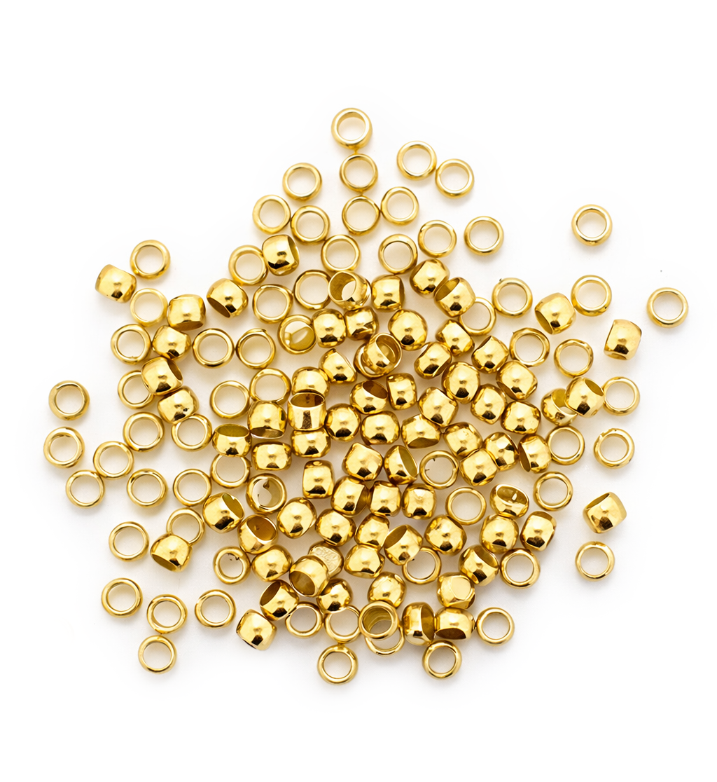 Quetschperlen 2,5mm, 2,6g Metallschmelz Klemmperle