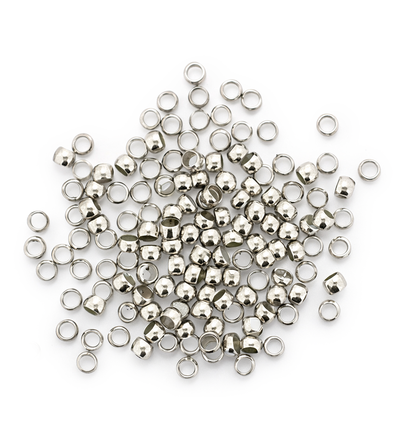 Quetschperlen 2,5mm, 2,6g Metallschmelz Klemmperle