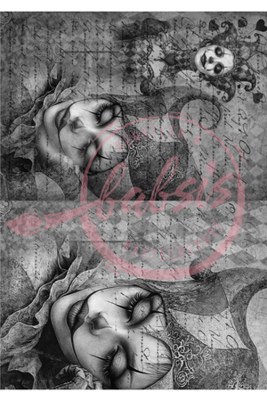 Reispapier Decoupage Vintage Clown Collection A4 25-30g/m² 1 Bogen