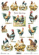 Reispapier Easter Greetings Hahn und Hennen A4 25-30g/m² 1 Bogen