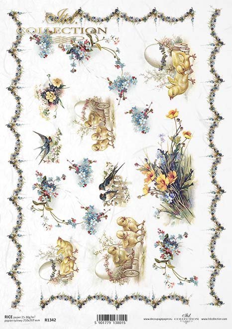 Reispapier Ostern A4 25-30g/m2 pro Stück