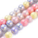 Resinperlen-Strang gummiert pastell bunt sortiert 10mm Strang: 37,5cm 33 Stück