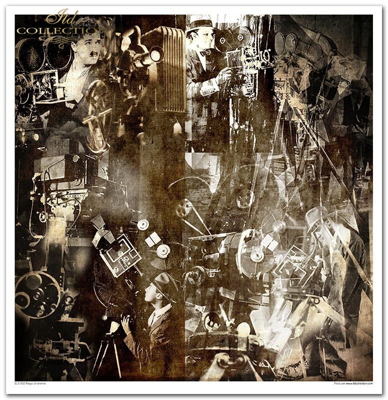 Scrapbooking-Papierset Magic of Cinema 10 Bögen 31x32cm 200g/m²