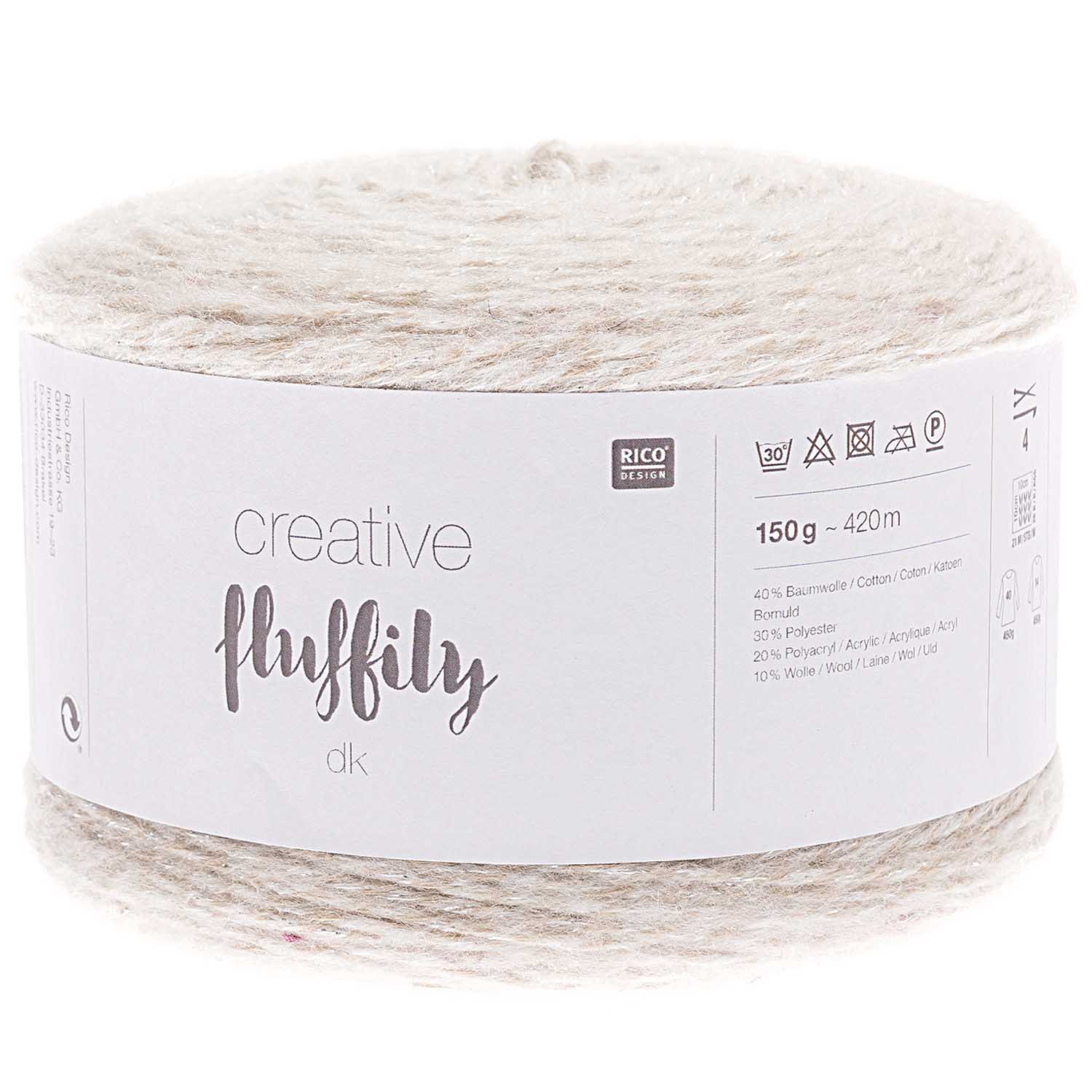 Rico Creative Fluffily DK Wolle Glitzergarn 150g / 420m