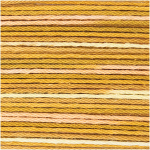 Ricorumi Print Baumwollgarn senf mix 25g 57,5m 100% Baumwolle