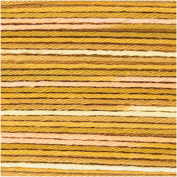 Ricorumi Print Baumwollgarn senf mix 25g 57,5m 100% Baumwolle