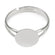 Ringschiene mit Platine silberfärbig zart doppelreihig 3 Stück/Pkg