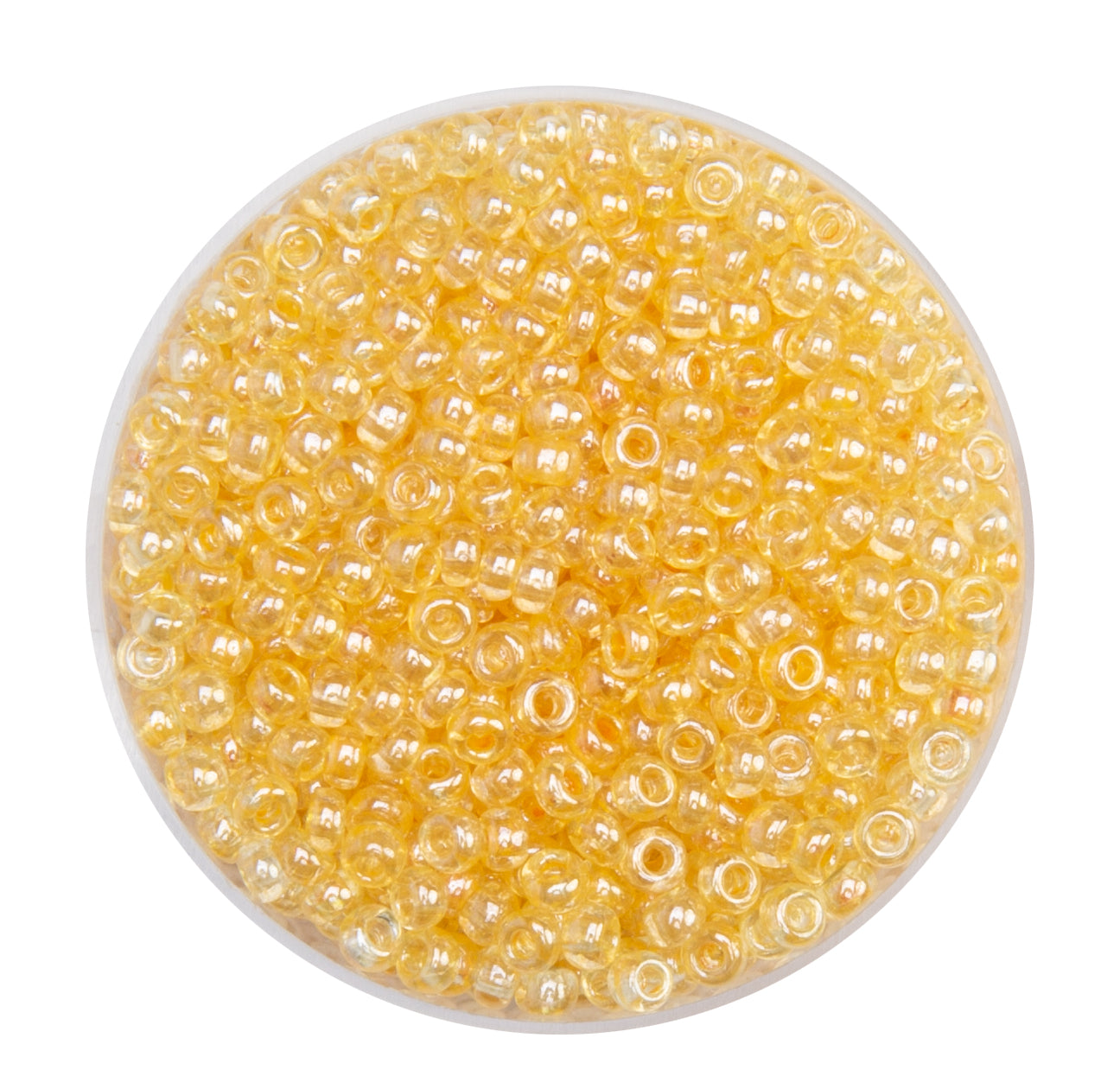 Rocailles Glasperlen gelb glanz lustered 2,6mm 17g/Dose