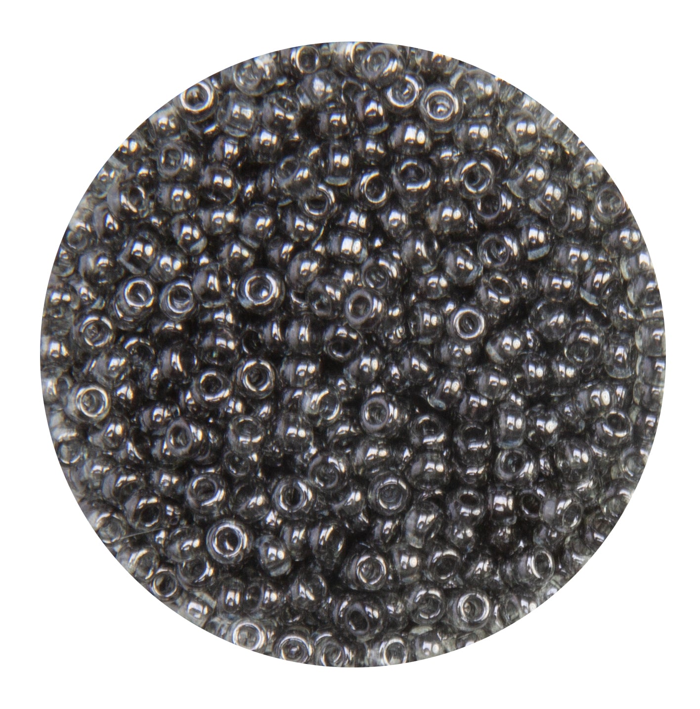 Rocailles Glasperlen grau glanz glänzend 2,6mm 17g/Dose