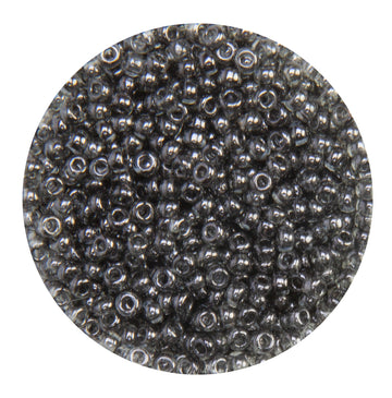 Rocailles Glasperlen grau glanz lustered 2,6mm 17g/Dose