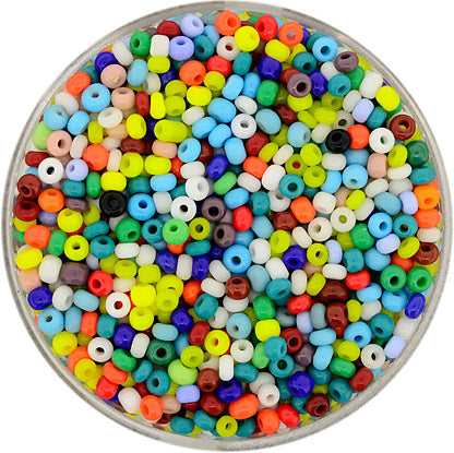 Rocailles Glasperlen satt opak 2,6mm 17g / Dose