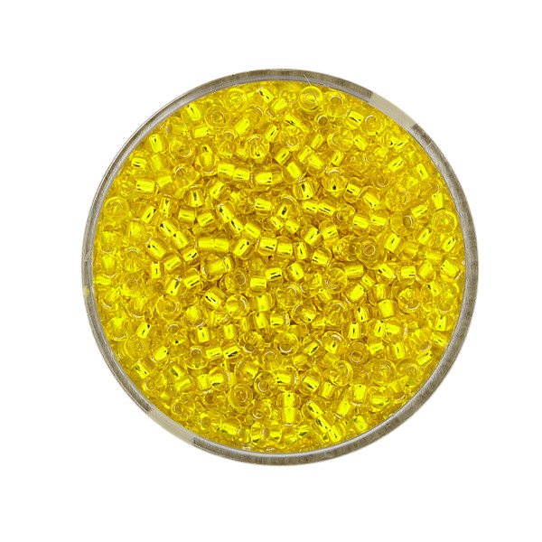 Rocailles Glasperlen Silbereinzug 2,6mm 17g / Dose