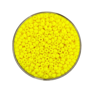 Rocailles Glasperlen satt zitronengelb 2,6mm 17g/Dose
