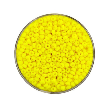 Rocailles Glasperlen satt zitronengelb 2,6mm 17g/Dose