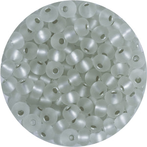 Rocailles Glasperlen silverlined frost 4,4x3mm 180 Stück / Dose
