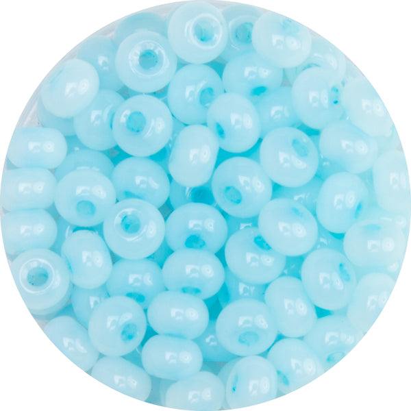 Rocailles Glasperlen Jade-Imitation 5,5x3,5mm 100 Stück / Dose