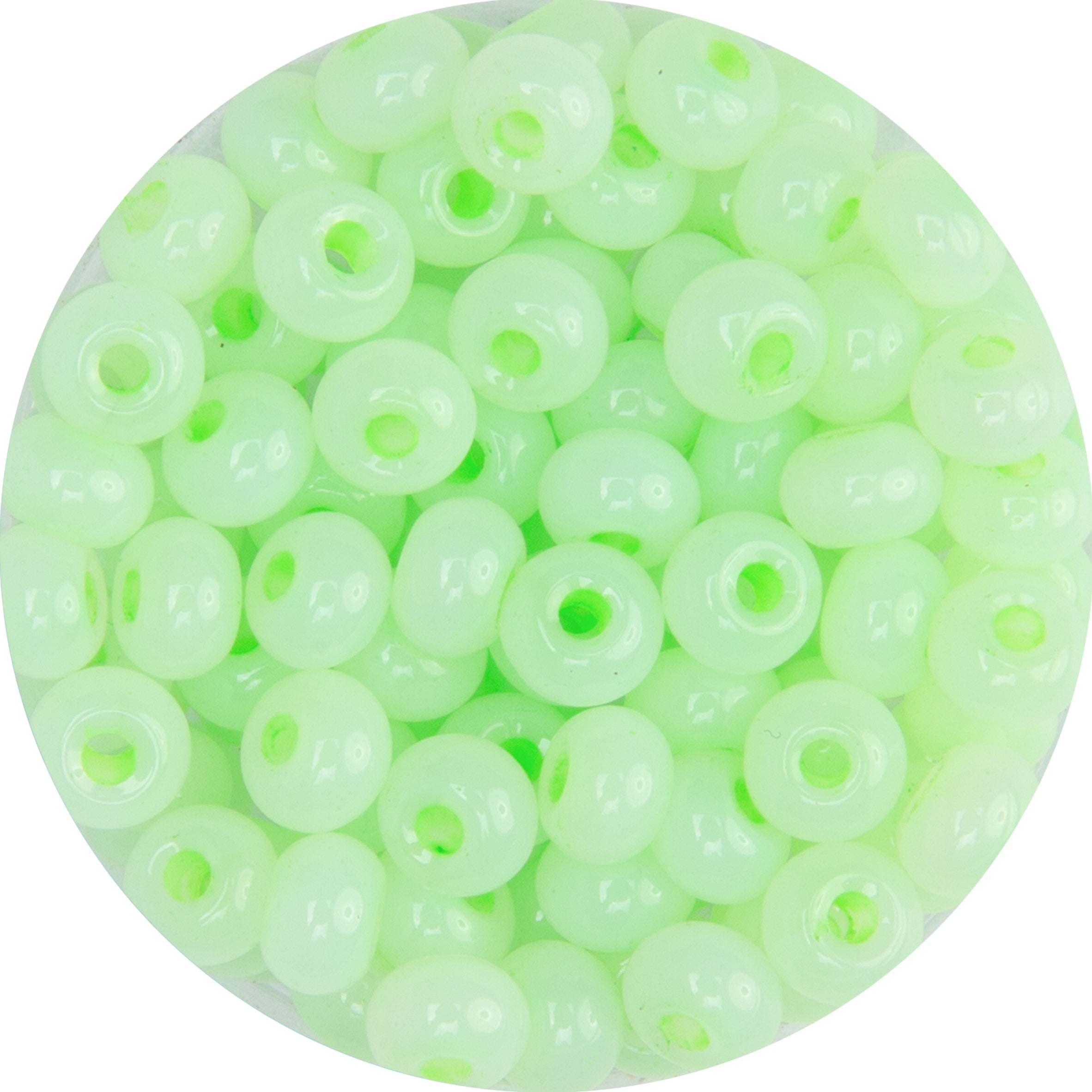 Rocailles Glasperlen Jade-Imitation 5,5x3,5mm 100 Stück / Dose