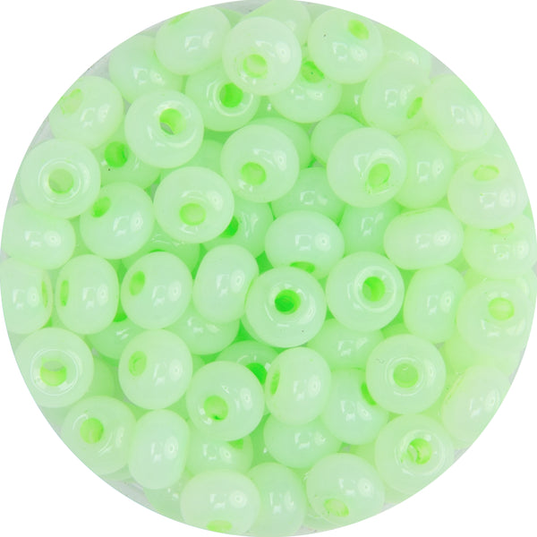 Rocailles Glasperlen Jade-Imitation 5,5x3,5mm 100 Stück / Dose