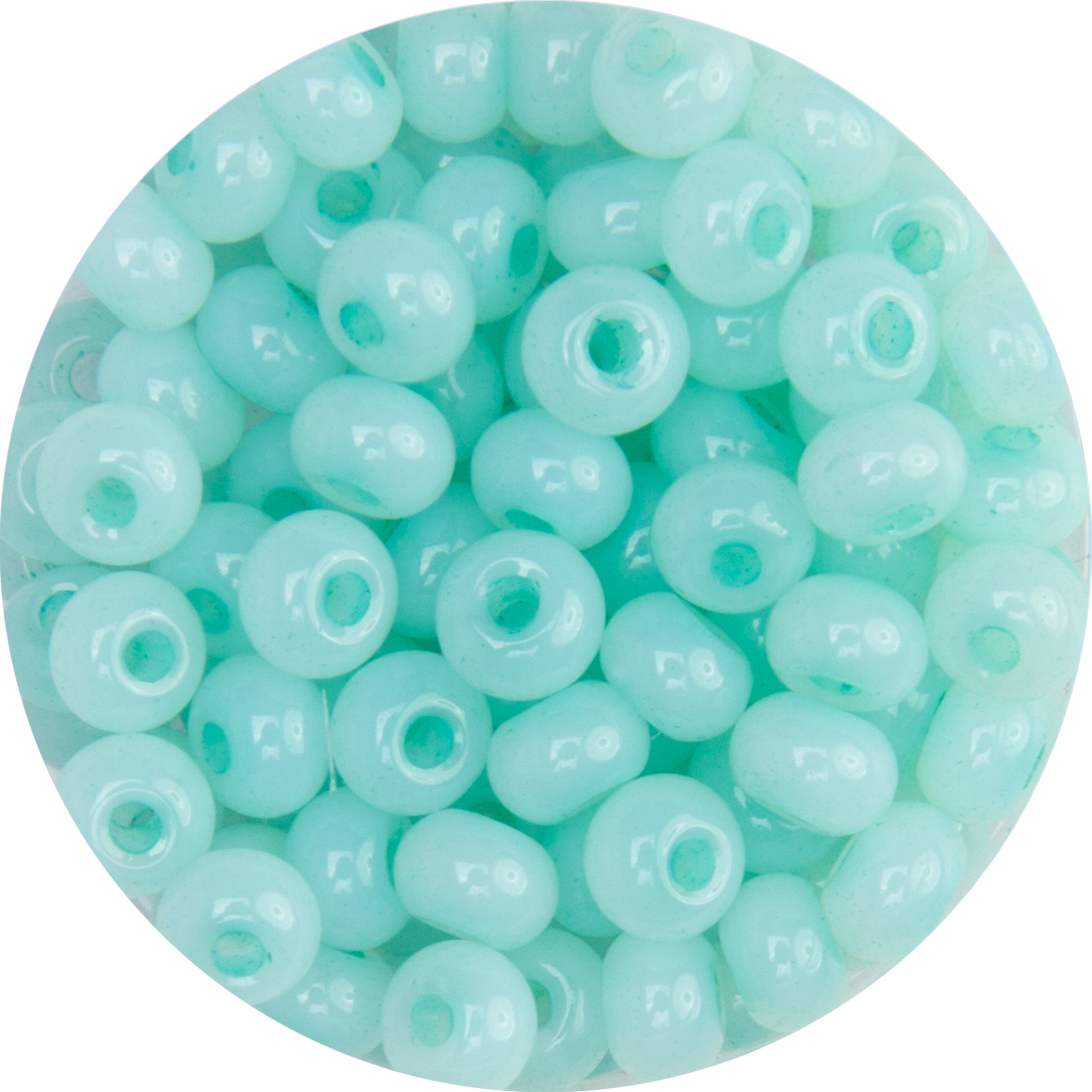 Rocailles Glasperlen Jade-Imitation 5,5x3,5mm 100 Stück / Dose