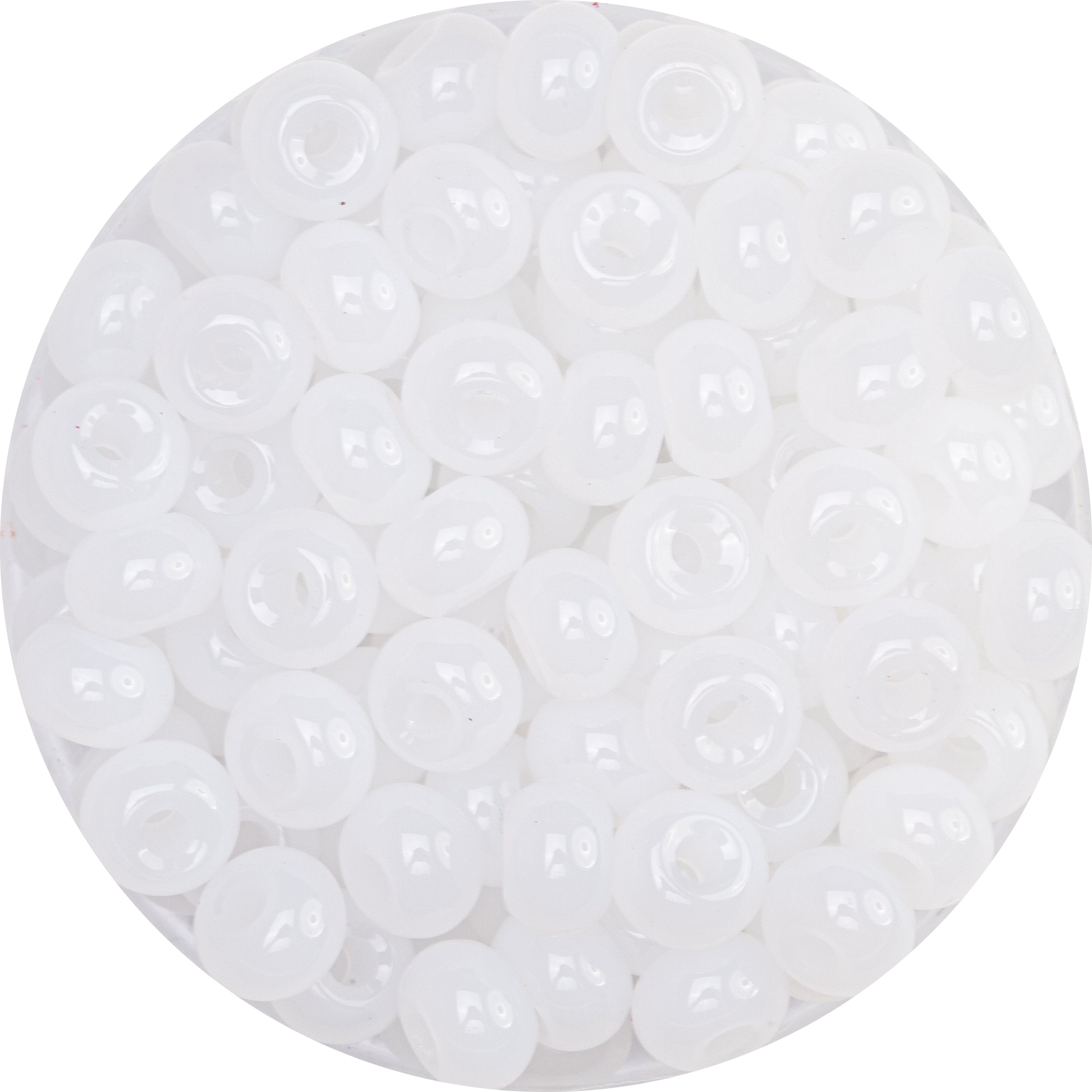 Rocailles Glasperlen Jade-Imitation 5,5x3,5mm 100 Stück / Dose