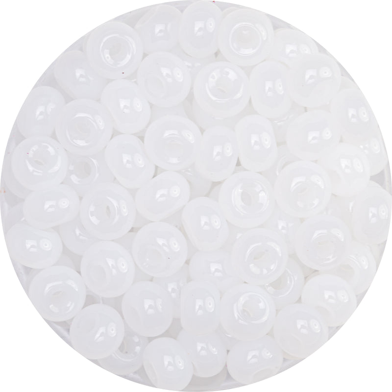 Rocailles Glasperlen Jade-Imitation 5,5x3,5mm 100 Stück / Dose