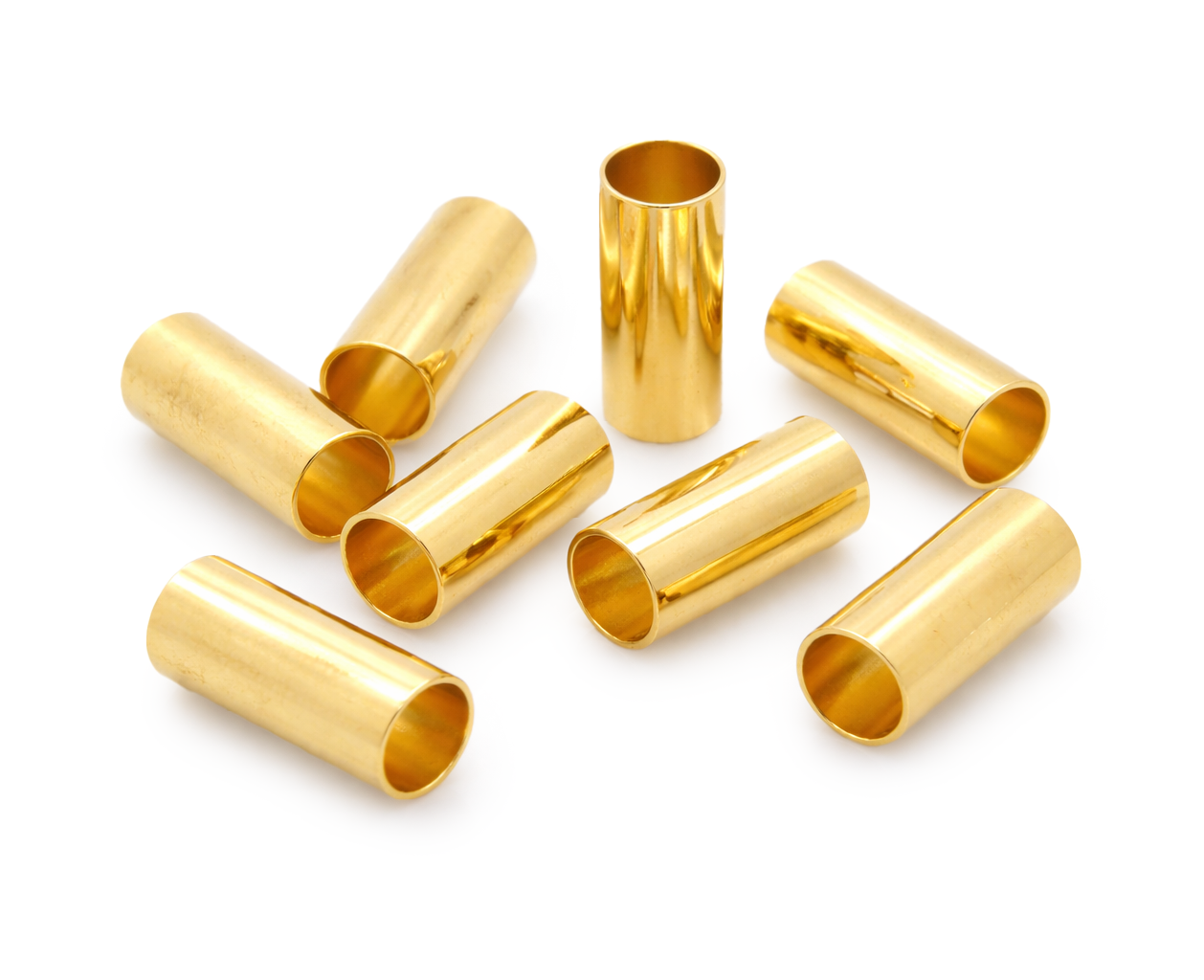 Röhre Metallperle gold 16x7 mm 10 Stück