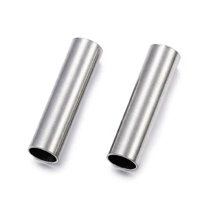 Edelstahl 304 Röhrenperle 30x8mm gerade, Lochbohrung 7mm pro Stück