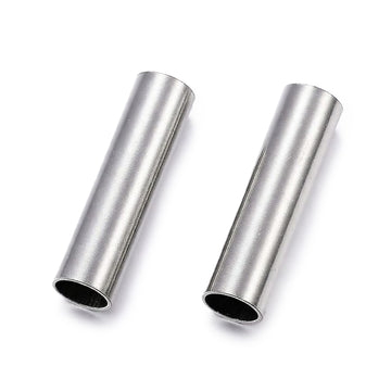 Edelstahl 304 Röhrenperle 30x8mm gerade, Lochbohrung 7mm pro Stück