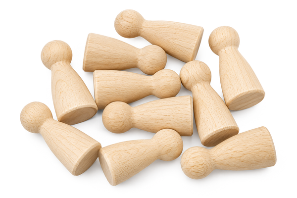 Rohholz-Figurenkegel Spielfiguren FSC 100% 28mm 10 Stück
