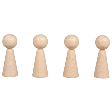 Rohholz-Figurenkegel FSC 100% 37mm SB-Btl 8Stück