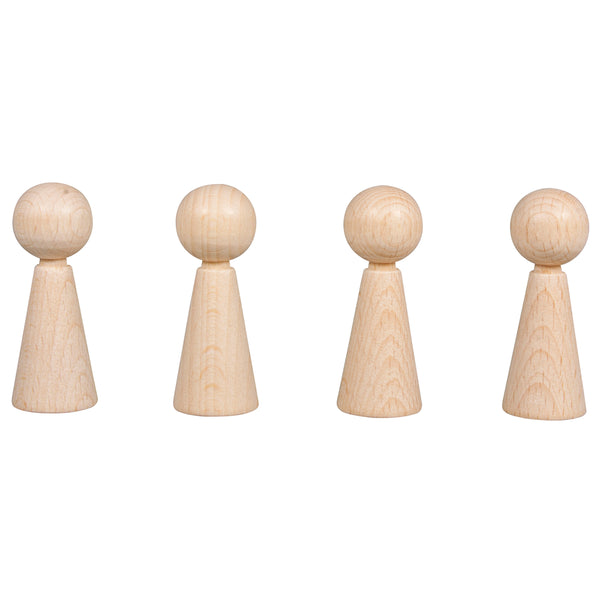 Rohholz-Figurenkegel FSC 100% 50mm 4Stück