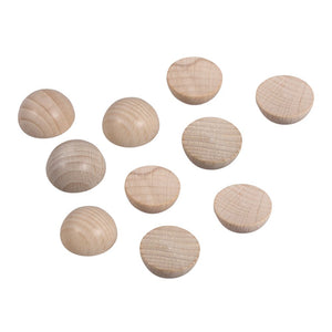 Rohholz-Halbkugel, ungebohrt, 12 mm, 20 Stück/Verpackung
