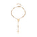 Mini-Rosenkranz Jungfrau Maria Kreuz 23cm gold