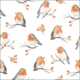 Ambiente Servietten Robin Family 33x33cm 20 Stück/Packung