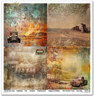 Papier-Set Legendäre Route 66 10 Blatt 320x310mm 200g