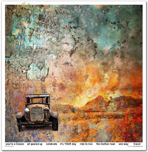 Papier-Set Legendäre Route 66 10 Blatt 320x310mm 200g