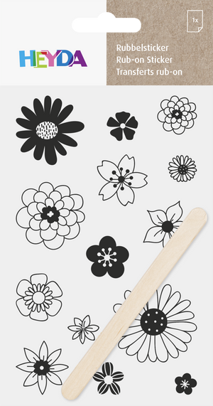 Rubbel-Aufkleber „Blüten“ 10x19cm