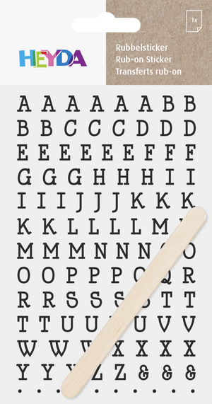 Rubbel-Sticker Alphabet 2 10x19cm 1 Bogen