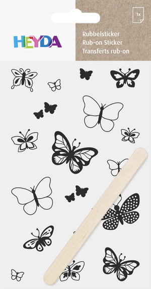 Rubbel-Sticker Schmetterlinge 10x19cm 1 Bogen
