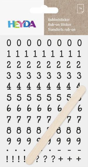 Rubbel-Sticker Zahlen 10x 9cm 1 Bogen