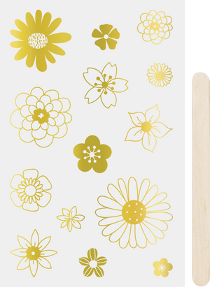 Rubbel-Aufkleber „Blüten“ 10x19cm